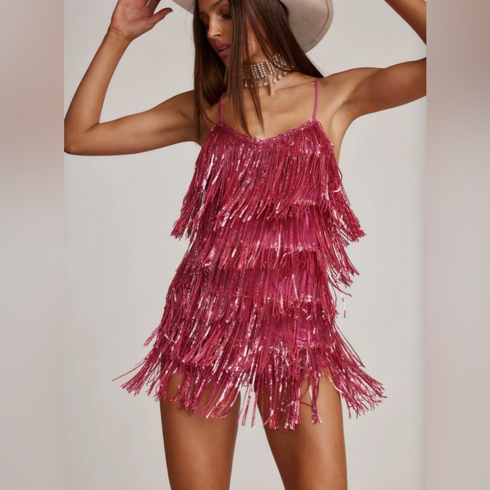 Hot pink Sequin Dress / Romper - XL 12th Tribe